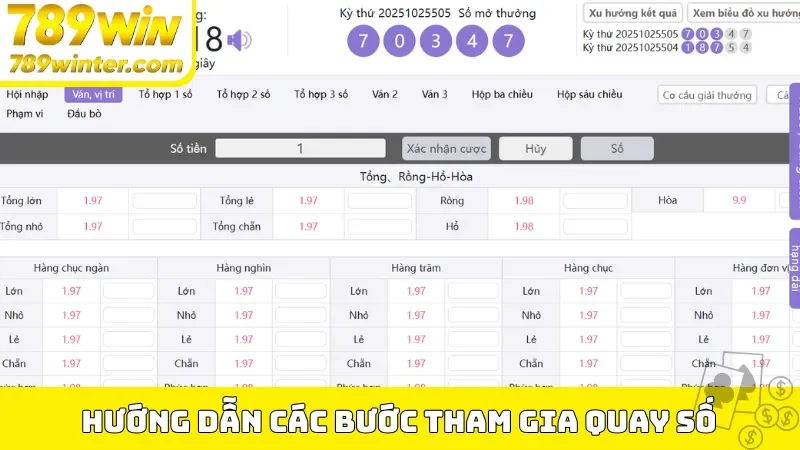 Hướng dẫn các bước tham gia quay số